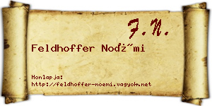Feldhoffer Noémi névjegykártya